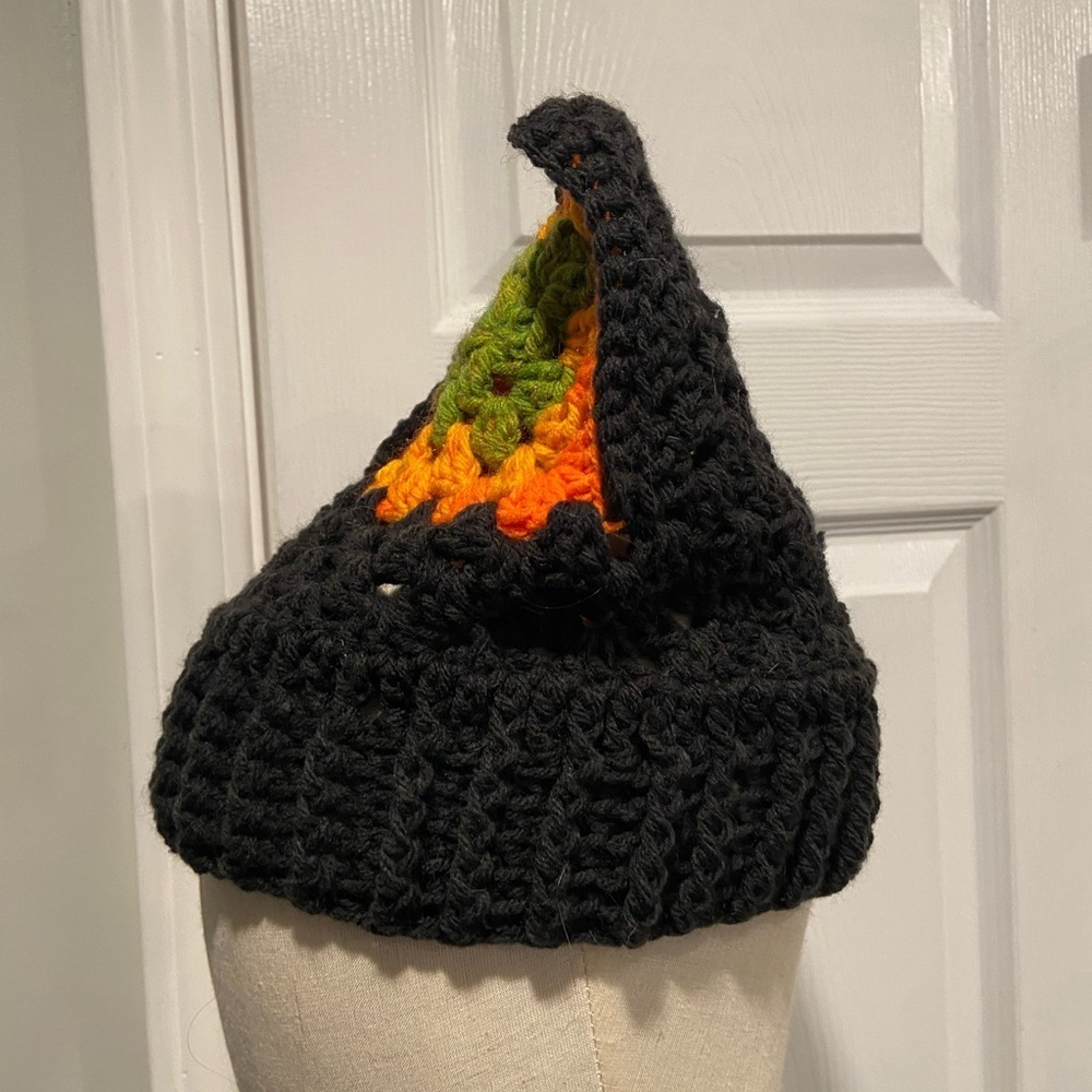 Handmade Crochet Cat Animal Ear Beanie Hat Cozy Ribbed Brim Stretch Winter Hat - Picture 2 of 8